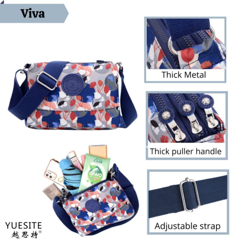 TAS SELEMPANG WANITA MOTIF FASHION IMPORT SLING BAG YUESITE VIVA CYUTEBAGS