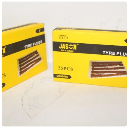 JASON 25pcs Refill Isi Ulang Karet Ban Tubles Tambal Ban Lem Cacing Karet Tubeles