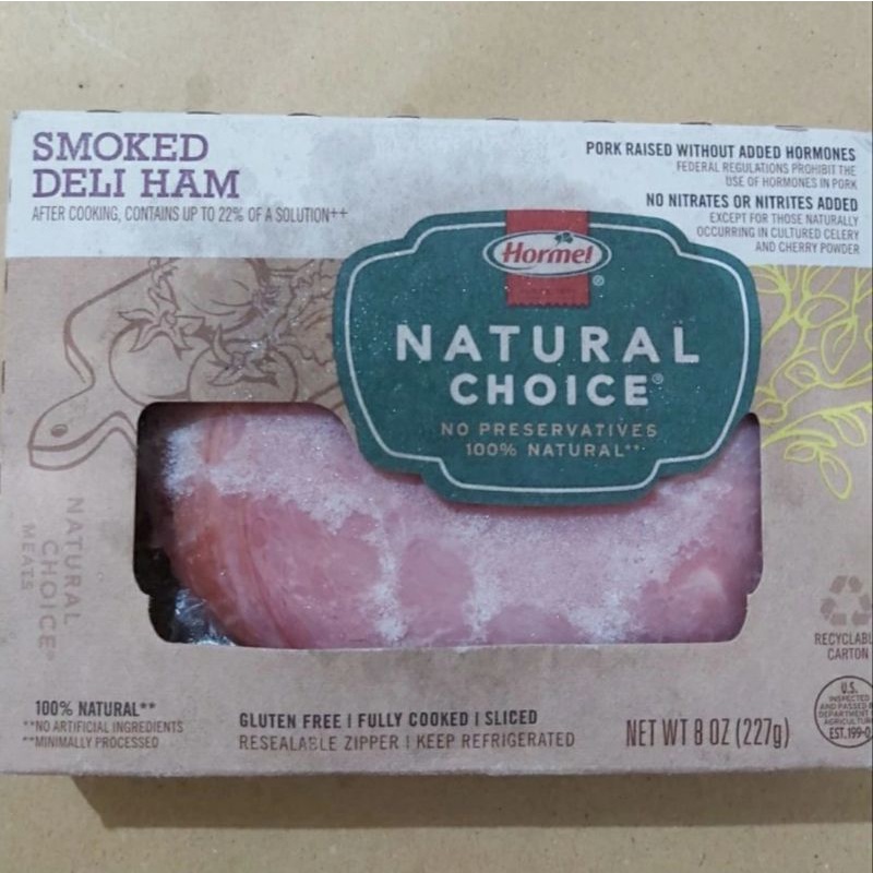 

Hormel smoked deli ham (Non Halal)