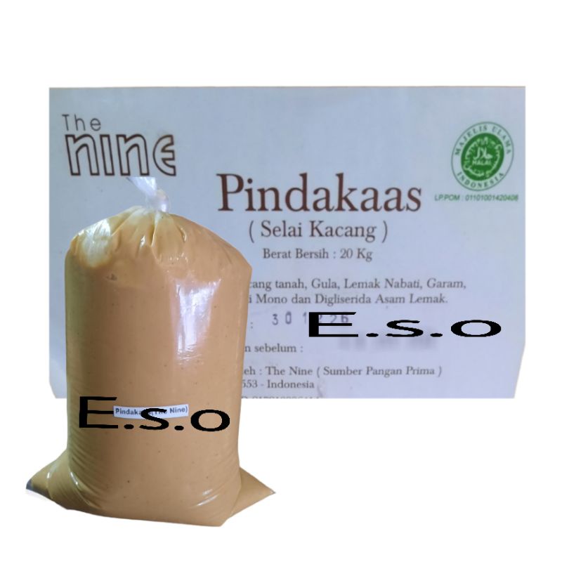 

Selai kacang Pindakaas The Nine 1kg repck - pindekas peanut butter