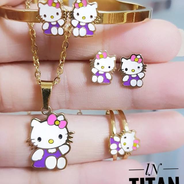 Titanium set perhiasan anak 2418g