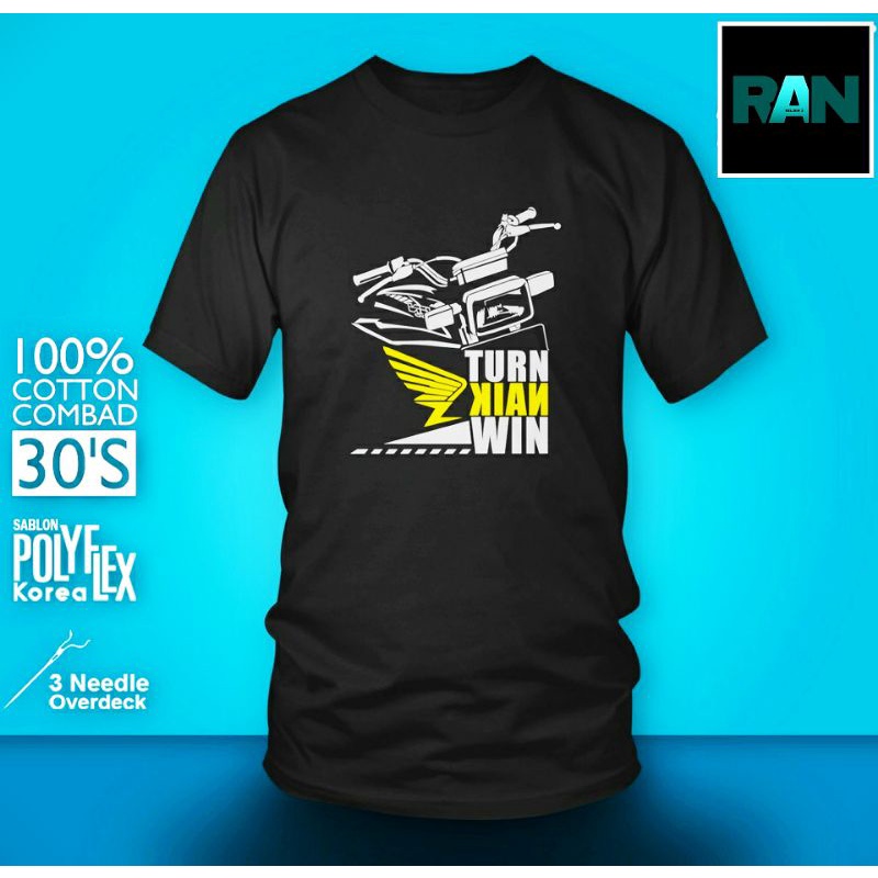 T-shirt Baju Kaos TURN NAIK WIN l Kaos Honda Win 100 l Kaos Otomotif
