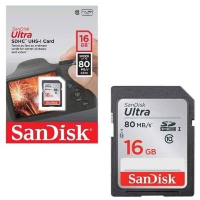 Memori Sandisk SDHC 16gb