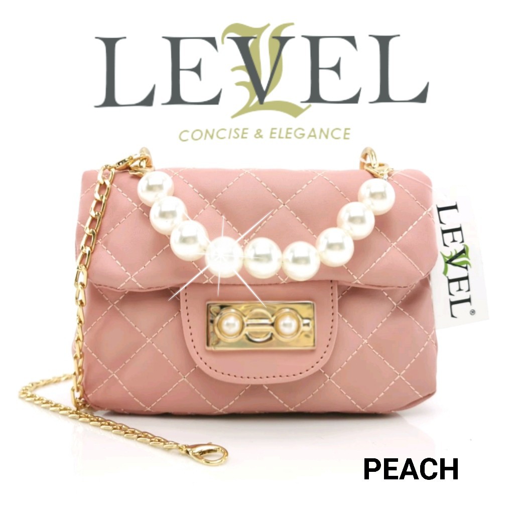 LEVEL MINI CHANELO PEAR  - TAS SELEMPANG MEWAH  HANDBAG PESTA  IMPORT  SLINGBAG - TAS IMPORT BATAM