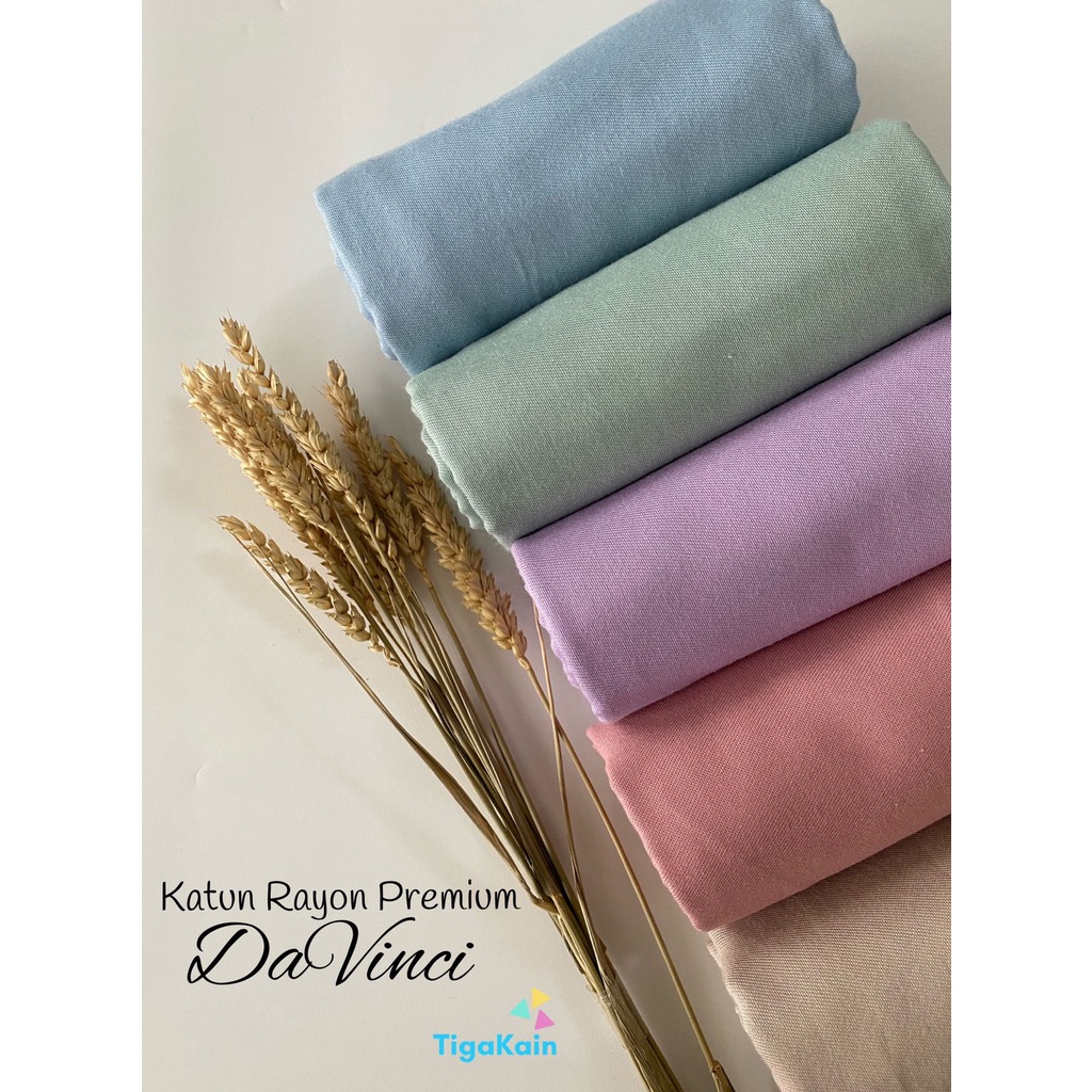 0.5 Meter Kain Katun Rayon Premium DaVinci Bahan Katun Rayon