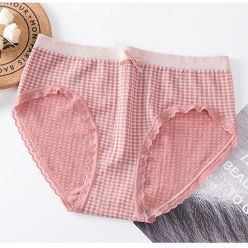 [ LINGERIE MASTER ] - (C-26) Celana Dalam Wanita Sexy Motif Pita Bahan Katun Kolor CD Cewek Daleman Fashion Korea Import-C-26 Pink