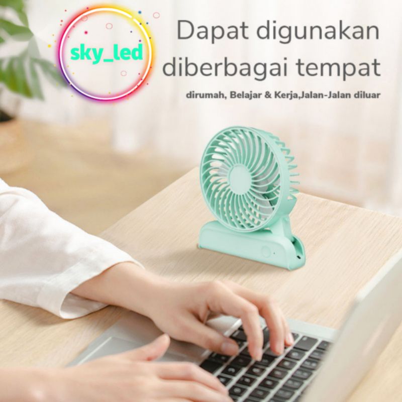 Handy mini fan / kipas lipat/ kipas angin portable / kipas tangan / kipas baterai