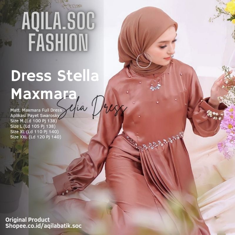 stella dress outfit kondangan dress silk satin dress maxmara brokat gaun bridesmaid lamaran selia dr