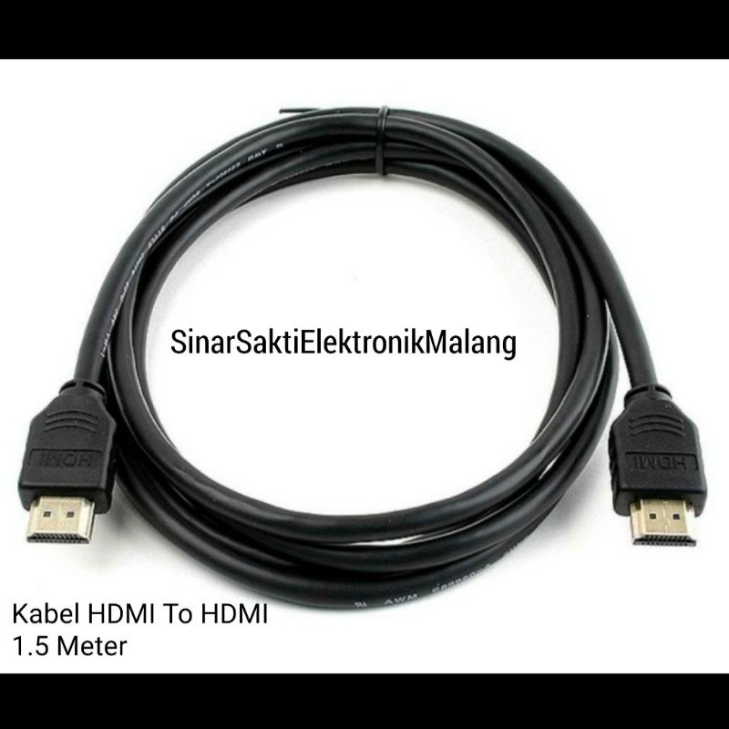 Kabel HDMI to HDMI 1.5m 1,5 meter 1,5m 1.5 Male to Male Konektor Komputer STB