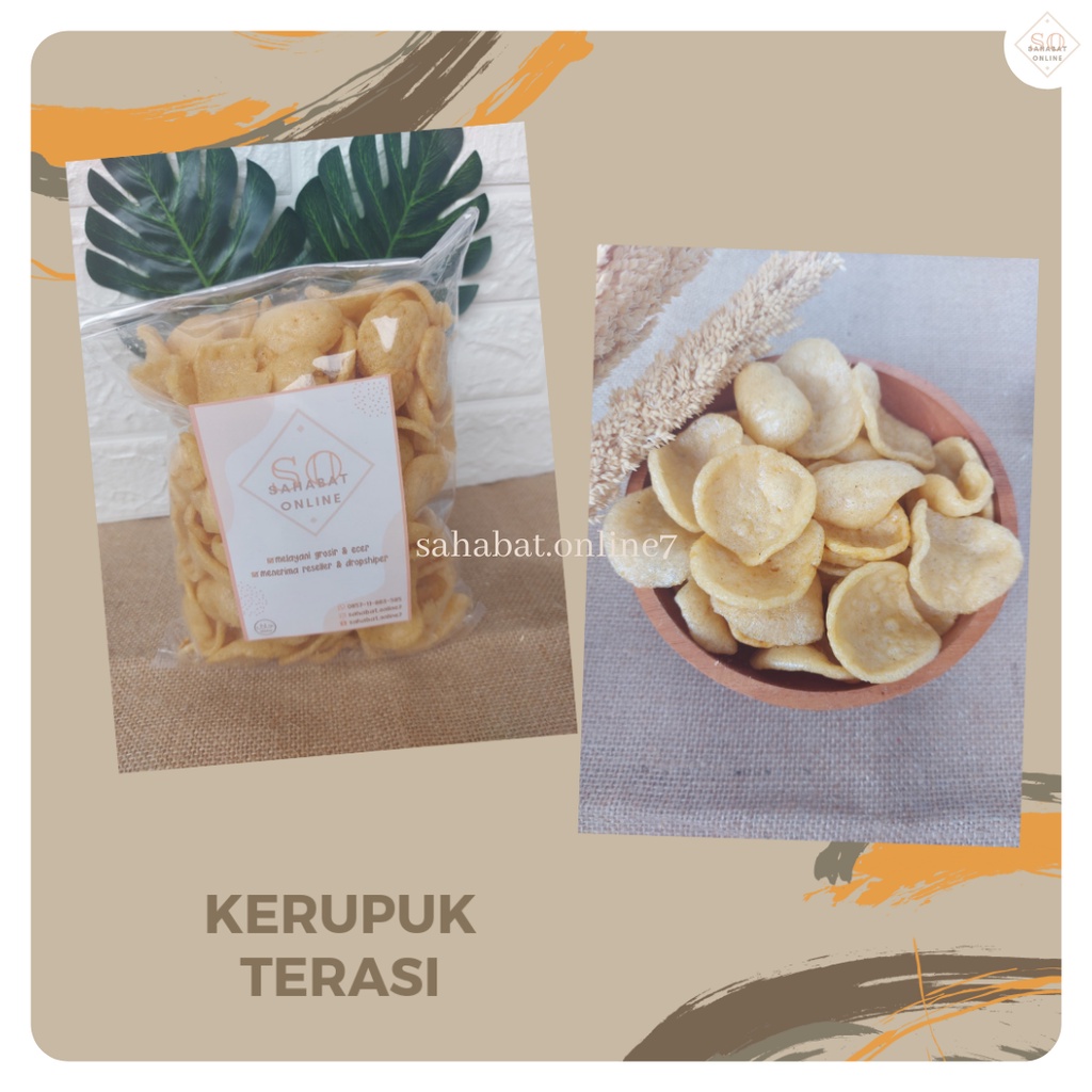 

KERUPUK TERASI/KERUPUK GURIH/KERUPUK KHAS TEGAL/CEMILAN KHAS TEGAL/OLEH-OLEH KHAS TEGAL 250GR