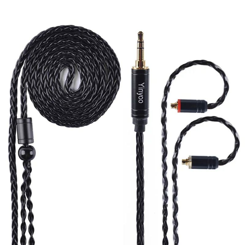 Yinyoo 8 Core Upgraded Silver Plated Copper Cable 3.5 2.5mm Earphone Cable With MMCX 2Pin For ZSTZS1