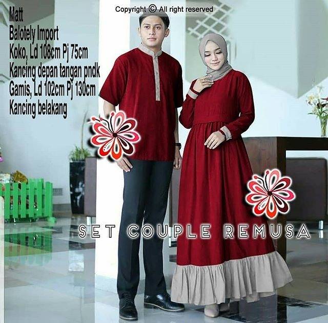 Set Couple Remusa -DRESS MUSLIM-fashion wanita-baju wanita -baju gamis - dress -gamis - gamis wanita