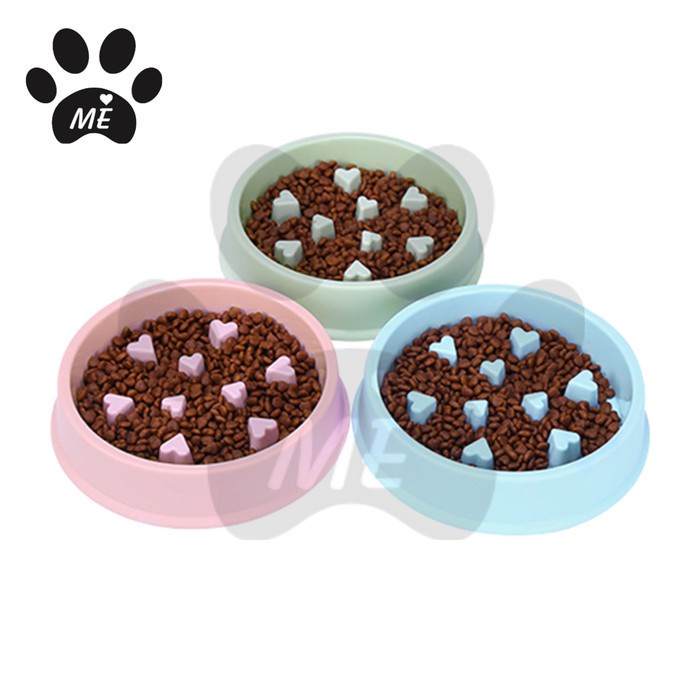 Pet Bowl Anti Slip &quot;SLOW FEEDER LOVE&quot; Tempat Makan Anjing