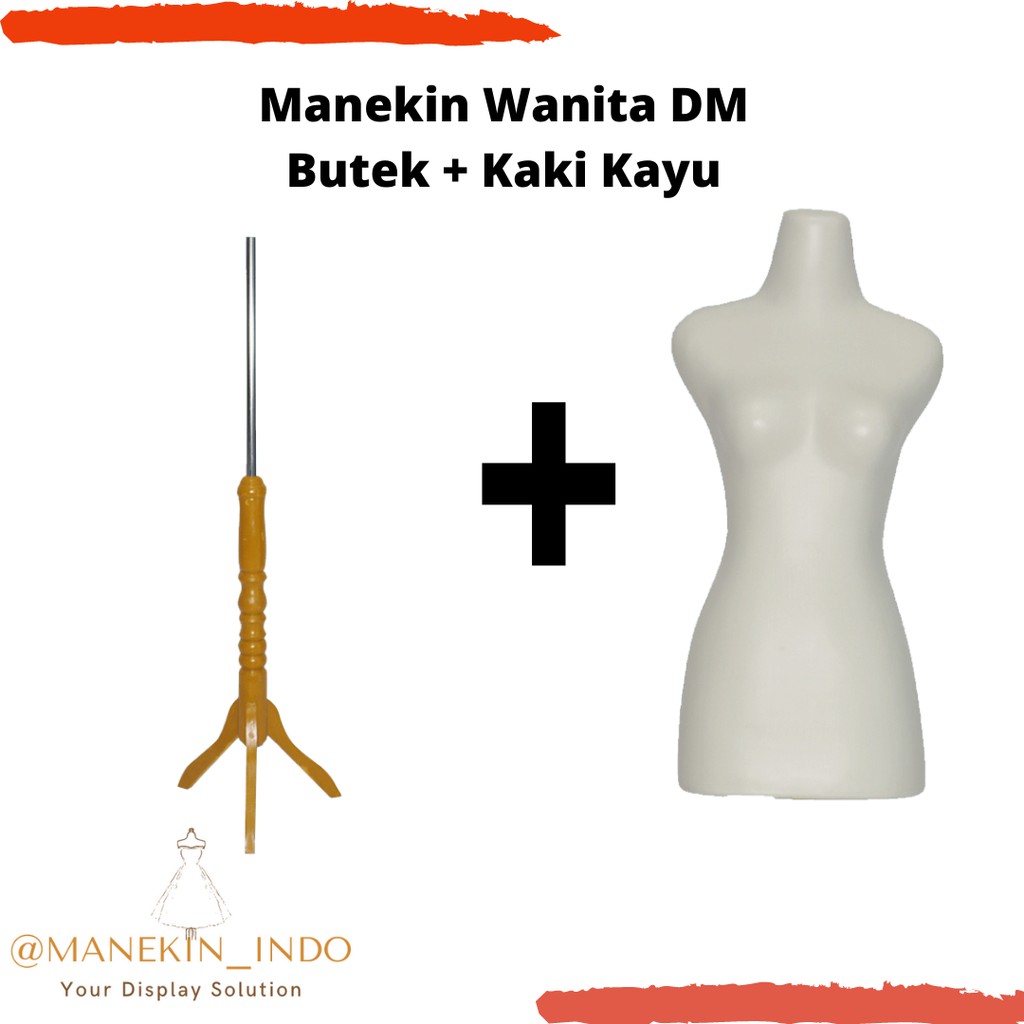 MANEKIN DM BUTEK + KAKI KAYU ||MANEKIN WANITA |MANEKIN BAJU WANITA