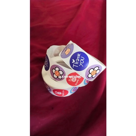 

Sticker Thank You Untuk Online Shop Packaging 2.5cm Cartoon