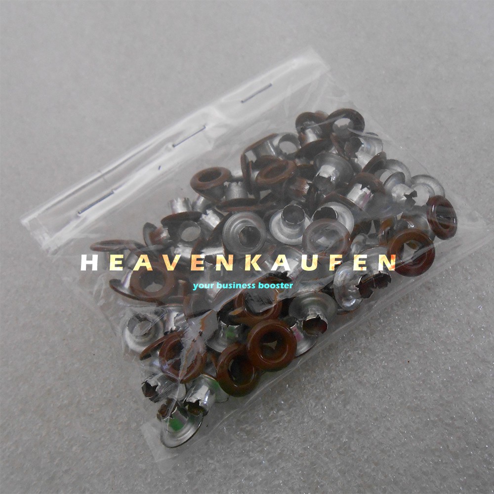 Mata Ayam Eyelet Mata Itik 5 mm Warna Coklat Harga Per Pack isi 100 Pcs