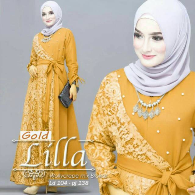LILLA MAXY / dress muslim ow-GOLD