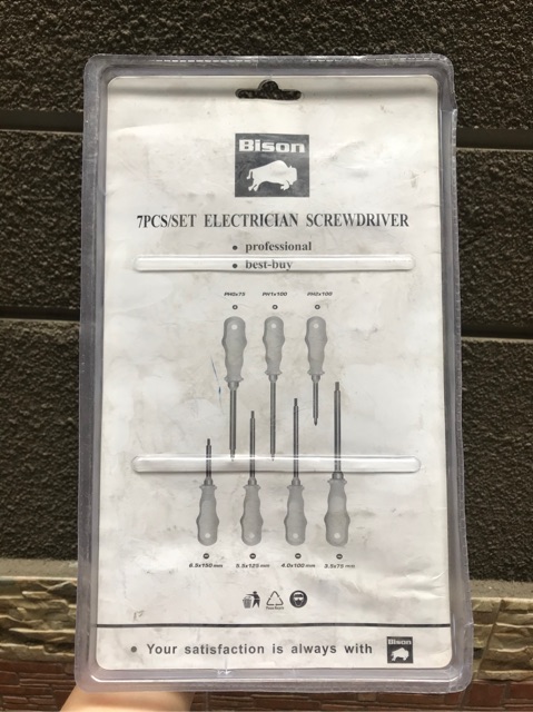 Obeng Elektrik BISON Set 7 pcs - Electrician Screwdriver Set 7 pcs