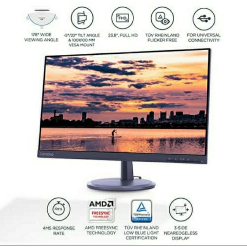 MONITOR LENOVO 24&quot; D24-20 75 Hz 1080p