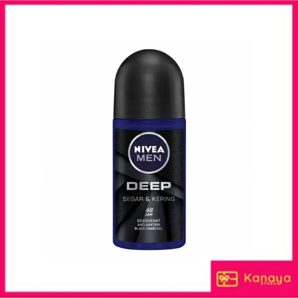 (BISA COD) NIVEA MEN -WOMEN Deodorant Deep Roll On 25 ml-50ML