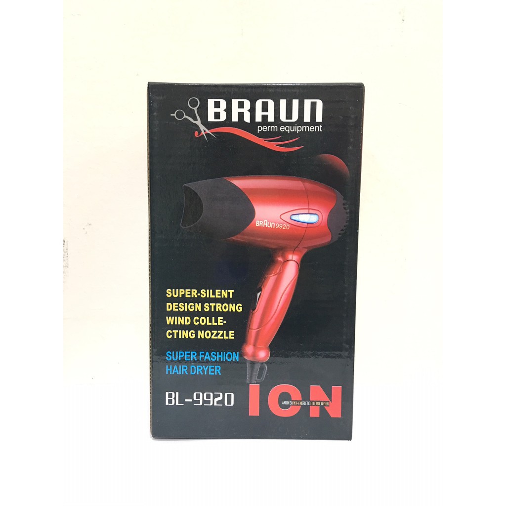 Braun BL-9920 Hair Dryer - Pengering Rambut Merah
