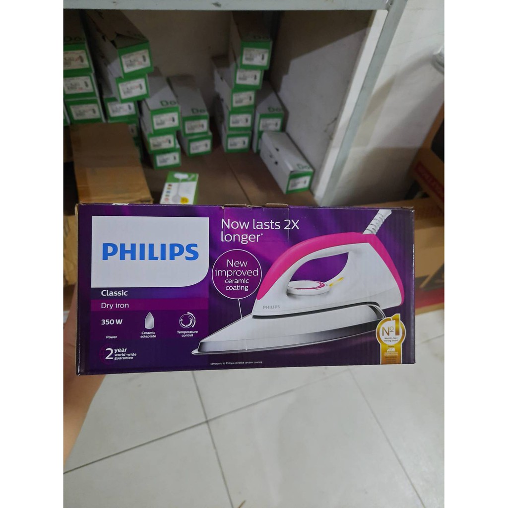 Philips Setrika Listrik Dry Iron HD 1173 Gosokan Baju Seterika GARANSI