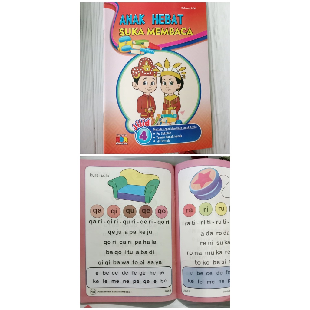 BUKU Anak Hebat Suka Membaca Jilid 4 Bergambar Full Color UNTUK Anak Pra Sekolah PAUD TK SD PNG