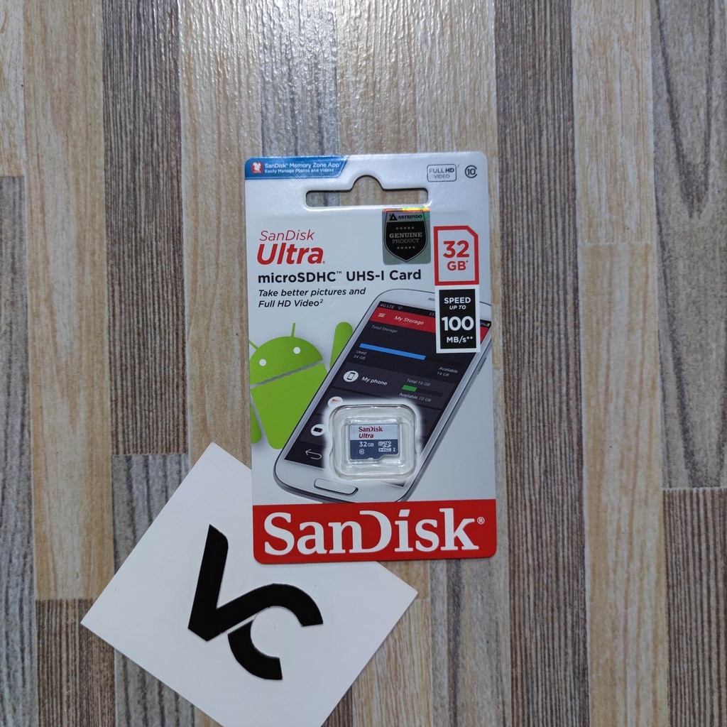 MicroSD SanDisk Ultra 32GB Memory Card 32 GB Class 10 Micro SD 100MBPS MicroSDXC Kartu Memori