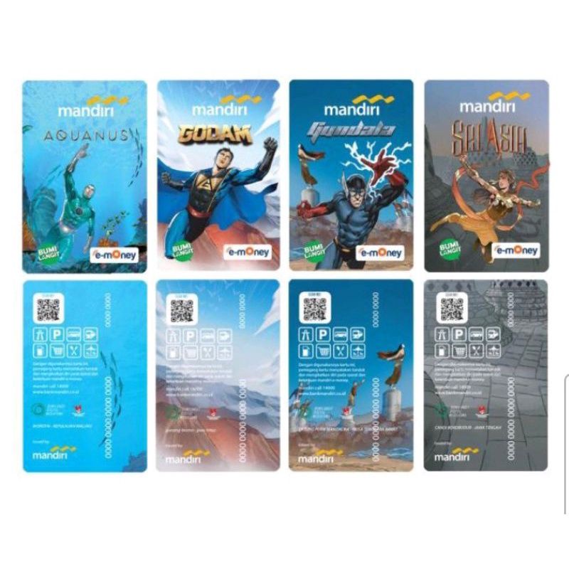 Mandiri eMoney Tema Karakter Lokal Heroes or Super Heroes Original