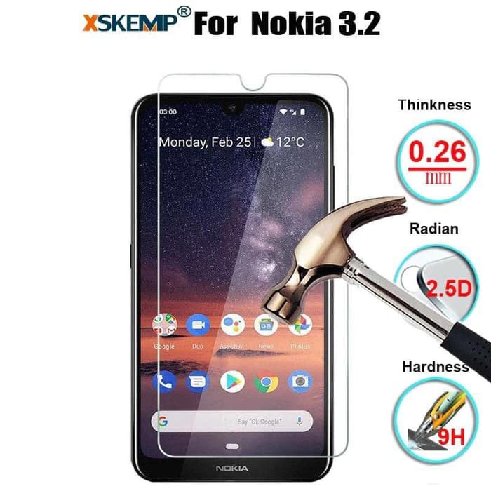 TEMPERED GLASS NOKIA 3.2 -ANTI GORES KACA FULL BENING - SCREEN PROTECTOR