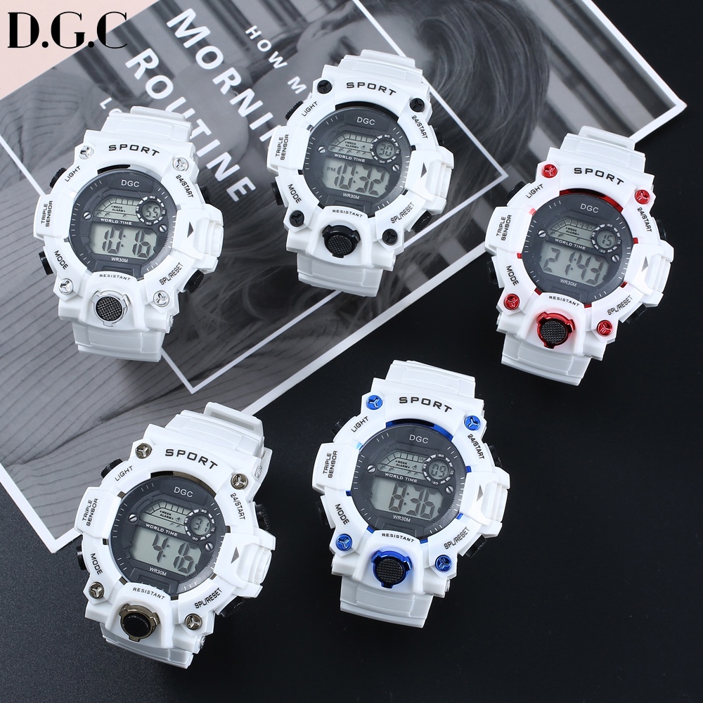 JAM TANGAN PRIA FASHION CASUAL SPORTS DIGITAL LED QUARTZ MEN WOMEN DIGITAL WATCH D.G.C M155