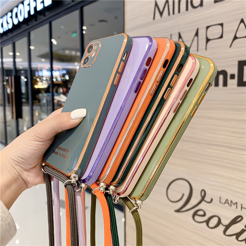 Sling Case Glossy Dengan Tali Selemp   ang Untuk Xiaomi Redmi