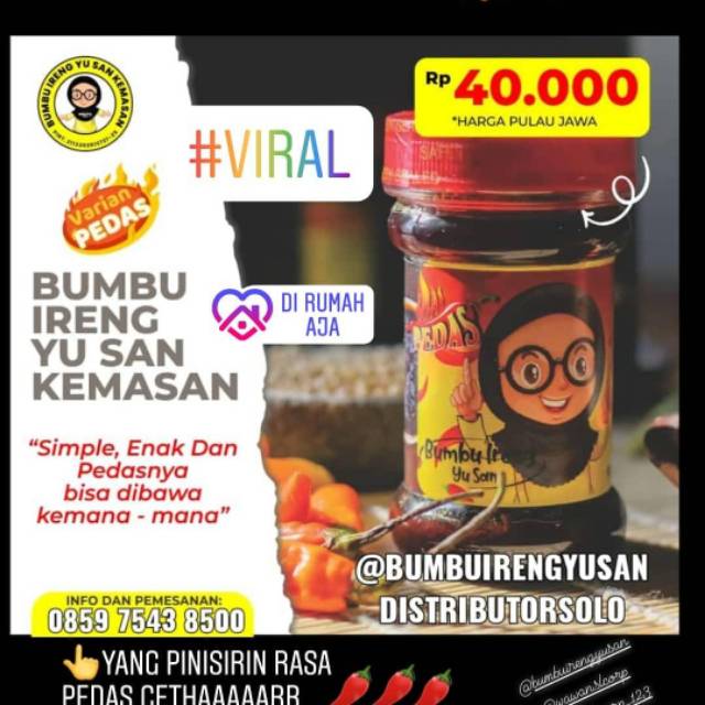 

BUMBU IRENG YU SAN RASA PEDAS