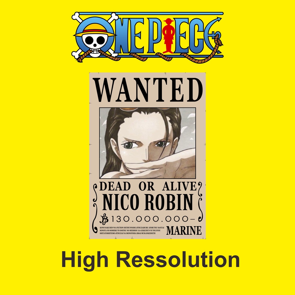 Poster Wanted One Piece Mugiwara (1set poster)-5