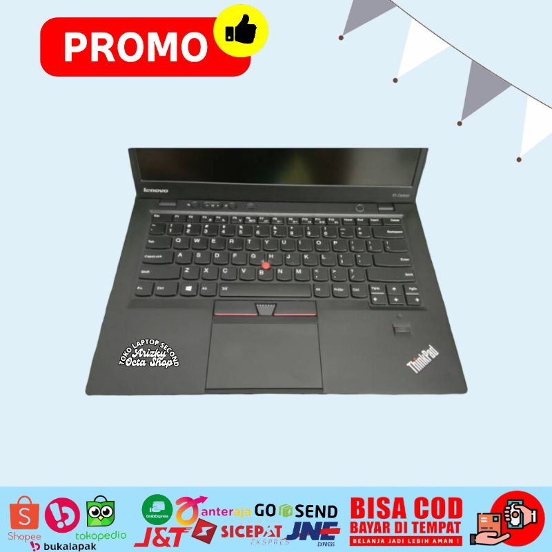 Laptop Lenovo X1 Slim Mewah Elegan Core i5 ram 4gb ssd 128gb camera hdmi usb 3 harga bekas termurah