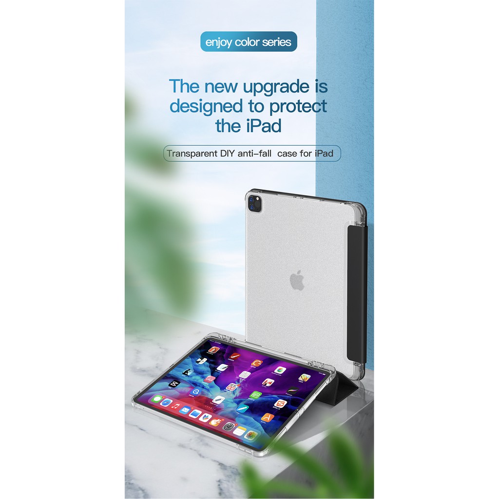 TOTU iPad 7/8/9 Gen 2019/2020/2021 10.2&quot; Smart Case TPU dengan Pencil Slot Flip Case