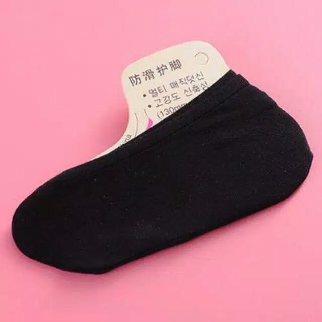 Kaos Kaki Balet Motif Polos Socks Pendek Anti Slip Hidden Sock Invisible Korea Flat