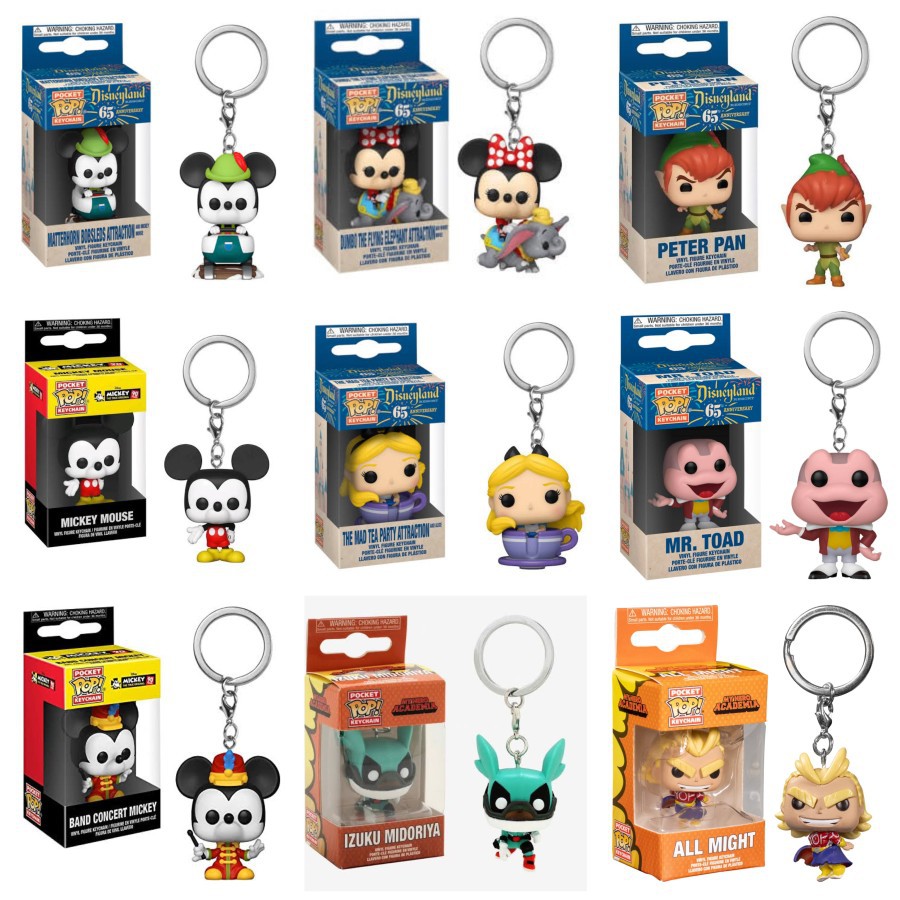 Funko POP Keychain (Disney, Mickey, Minnie, All Might, Izuku Midoriya