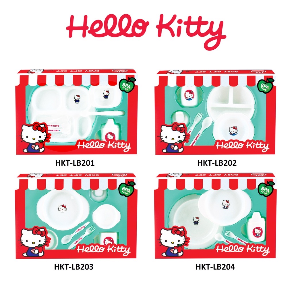 Hello Kitty Feeding Set Medium Perlengkapan Makan Bayi Bunny