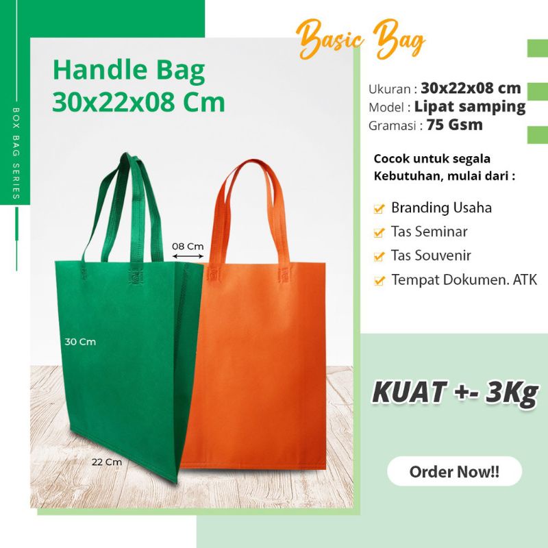 

TAS SPUNBOND 30X22X8 / TAS SEMINAR / TAS BRANDING / HANDLE BAG
