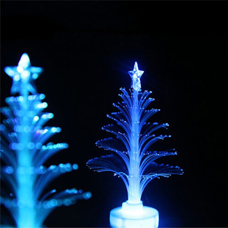 {LUCKID}Colorful LED Fiber Optic Nightlight Christmas Tree Lamp Light Children Xmas Gift