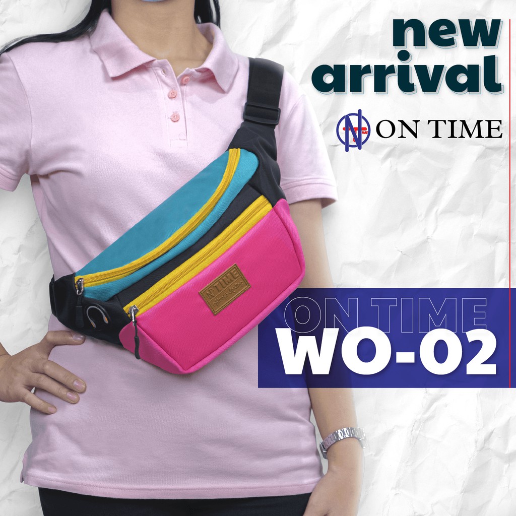 Tas Selempang Wanita Terbaru Merk ONTIME With Lubang Earphone Kekinian Multifungsi