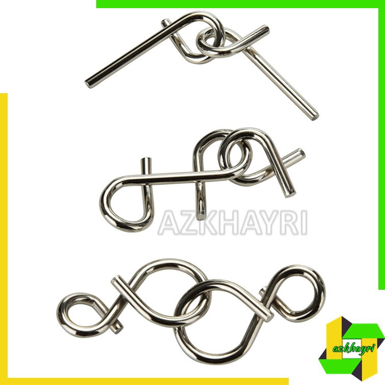 Puzzle Asah Otak Ring Metal untuk Edukasi