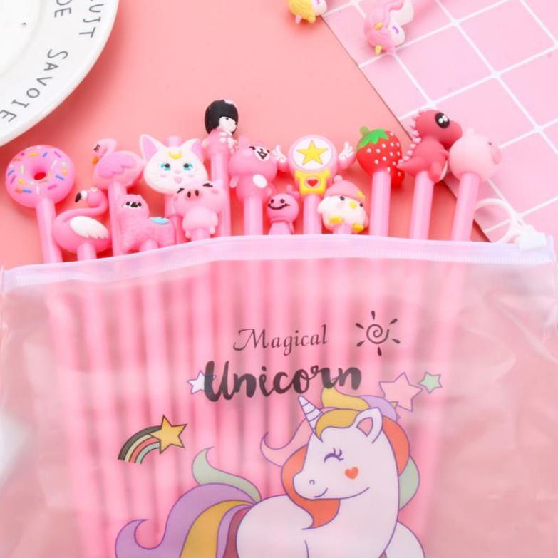 

빠 1 LUSIN PULPEN GEL MOTIF TEMPAT PENSIL TRANSPARAN UNICORN FS PP28 Promo