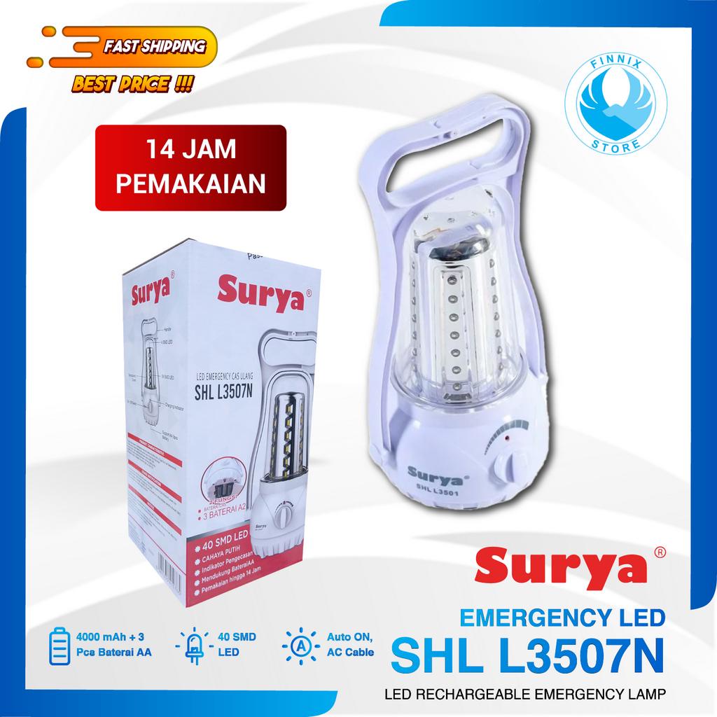 SURYA SHL L3507N Frosted Lampu Led Emergency Darurat Rechargeable