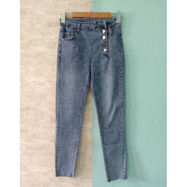  26 30 jeans hw import highwais skinny ripped stret 