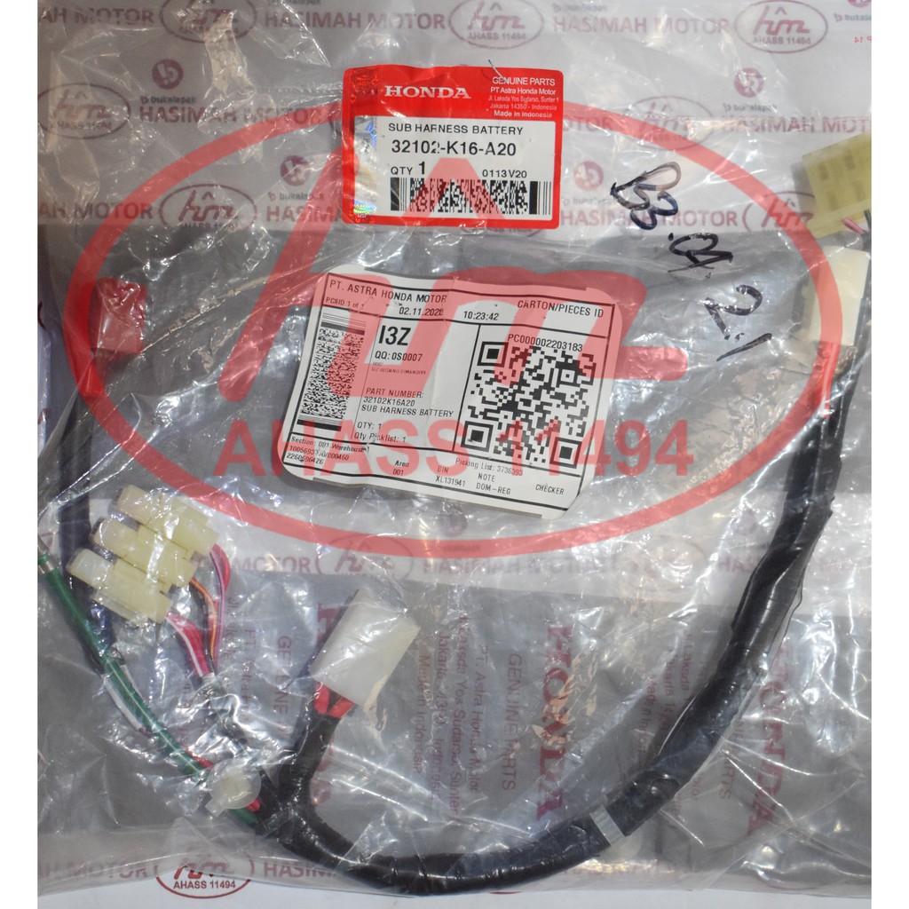 SUB HARNESS BATTERY (KABEL AKI) 32102K16A20