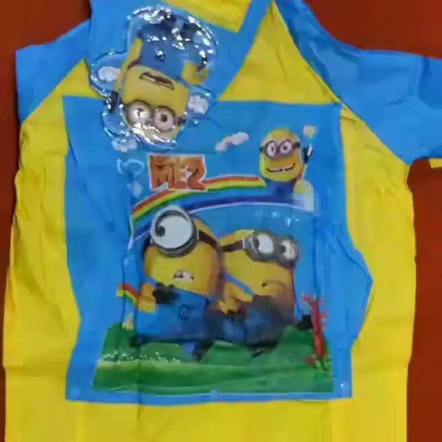 Jas Hujan Jaket Celana ANAK KARAKTER BAGPACK IMPORT