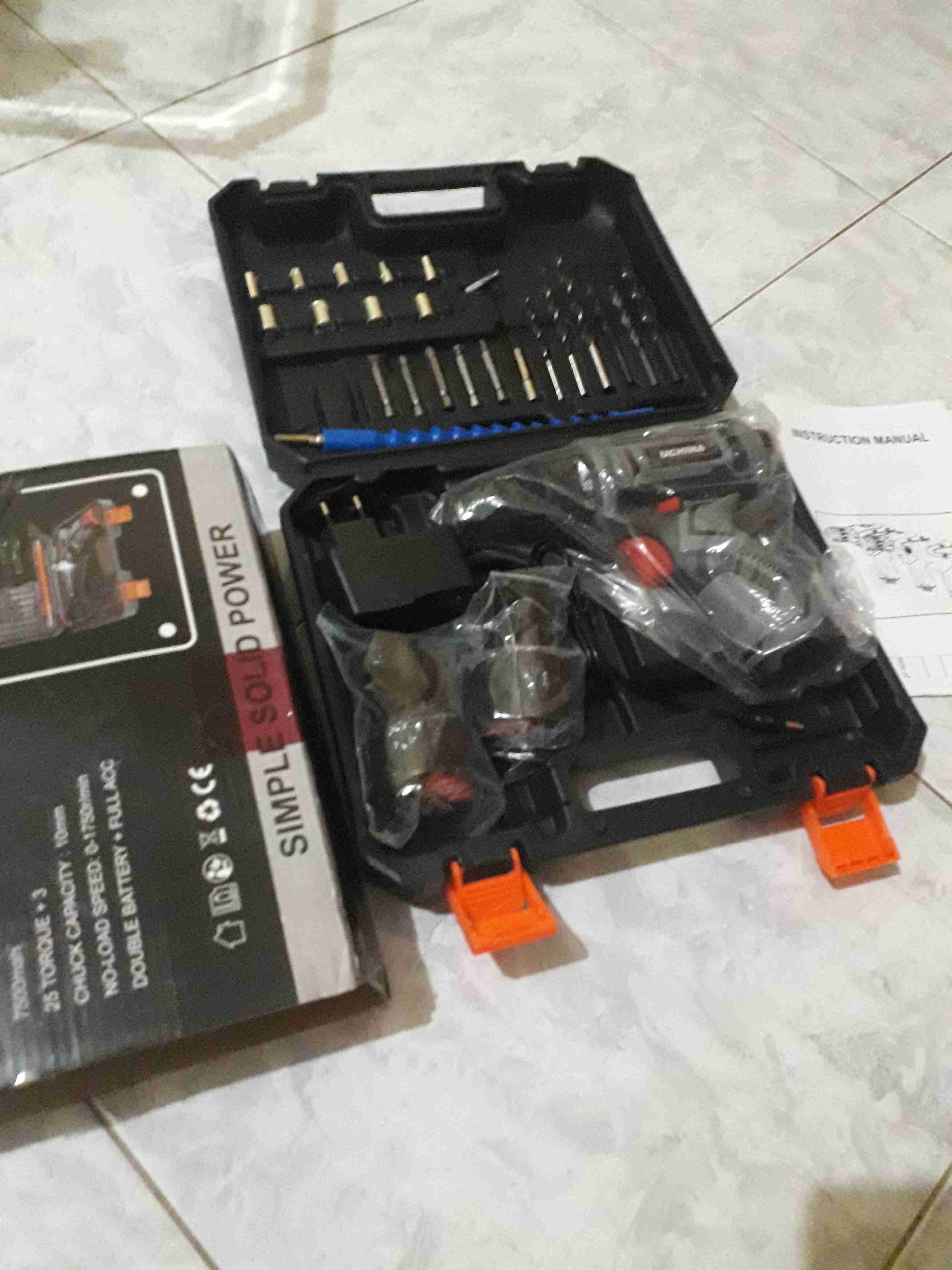 Promo Mesin Bor Cordless Baterai Untuk Kayu Besi Tembok Uchiha Teknology Japan Full Bonus