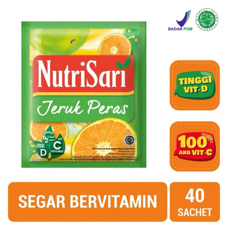 

Nutrisari jeruk peras 40 Sachet - Minuman Buah Vitamin C